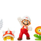 Nintendo Super Mario Lava Castle Diorama Play Set - Fire Mario, Spiny & Para Goomba - 2.5" Plastic Figure with Spinning Fireballs