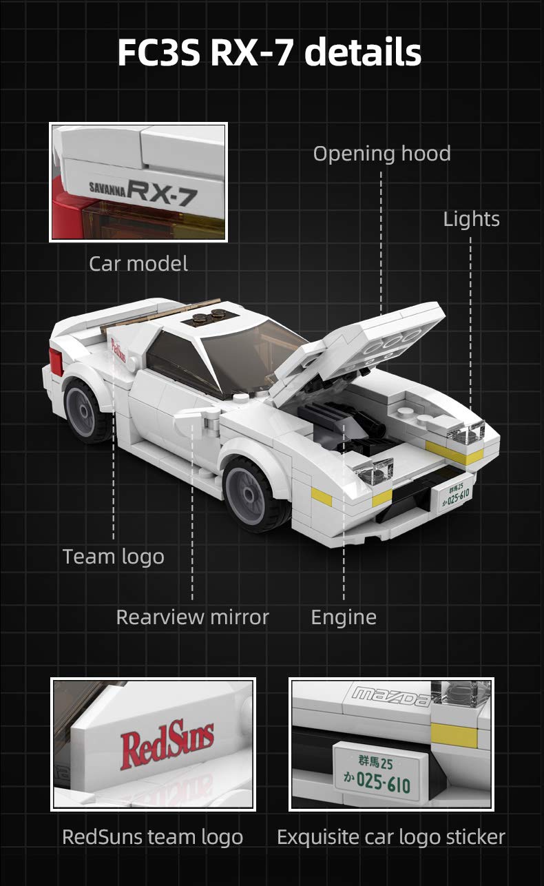 Domob Takumi Fujiwara'S Tofu Shop - Initial-D 25-Th Anniversary - Cada Bricks Toys For 8+ Age Kids & Adults - Licensed Build Mod