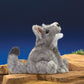 Folkmanis Small Coyote Hand Puppet, Gray; White; Black