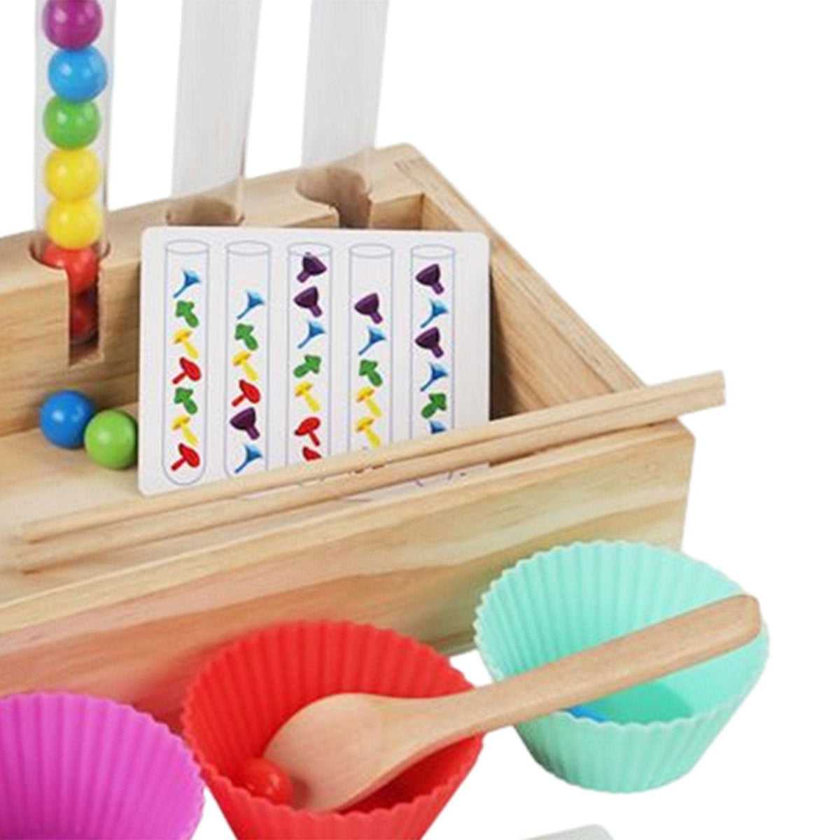 Trendivibe Rainbow Clip Bead Puzzle Math Manipulatives Clip Bead Game For Children Kids| Baby Learning Toy | Infant Activity Toy