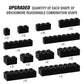 100 Piece Black Bricks Bulk, 12 Size Black Classic Building Blocks Bricks, Compatible With Lego Parts And Pieces(Color: Black)