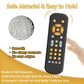 TuiVeSafu Baby TV Remote Control Toy - Musical, Light & Sound, 3 Languages (English, French, Spanish), BPA Free, Black
