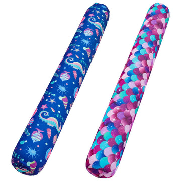 FindUWill Inflatable Swim Pool Noodles  2 Pack Soft Fabric Covered Large Swim Noodles  enhanced Buoyancy for Swimming Floating  Pool Floats Toys for Pool Accessories  Pool Noodles for mature-themeds
