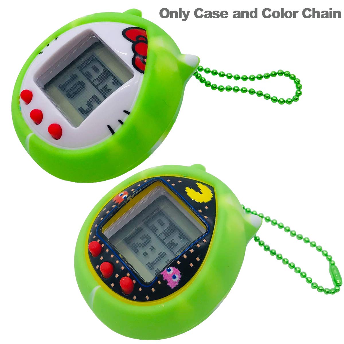 Silicone Cover Case For Jujutsu Kaisen Tamagotchi Nano, Protective Sleeve Skin Case For Hello Kitty And For Pac-Man Device Interactive Game Machine(Only Cover)(Green)