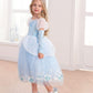 Itvti Cinderella Dress For Girls Kids Blue Princess Costume Halloween Carnival Fancy Dress Up For Cosplay, 5-6 Years(Tag 130)