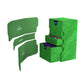 Stronghold 200+ XL Convertible Deck Box | Double-Sleeved Card Storage | Card Game Protector with Accessories Drawer | Nexofyber Surface | Holds up to 200 Cards | Green| Made by Gamegenic (GGS20112ML)
