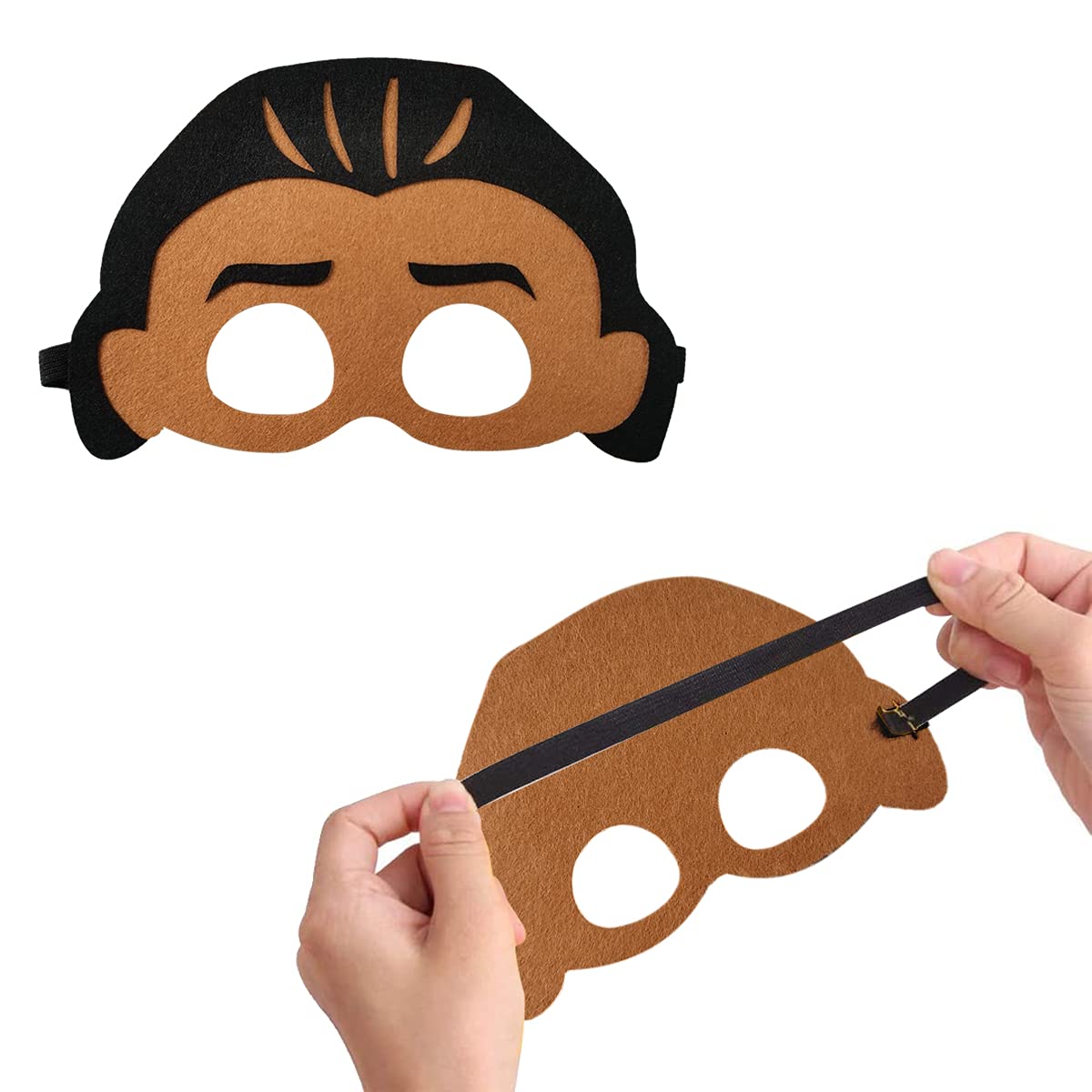 NF 11pcs Tropical Party Felt Mask, Hawaiian Theme Party Supplies, Boy and Girl Birthday Party Dress Up Blindfold