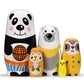 Tphon Nesting Dolls Wooden Russian Matryoshka Dolls For Toddlers Kids Handmade Toys Stacking Doll Set For Children Christmas Bir