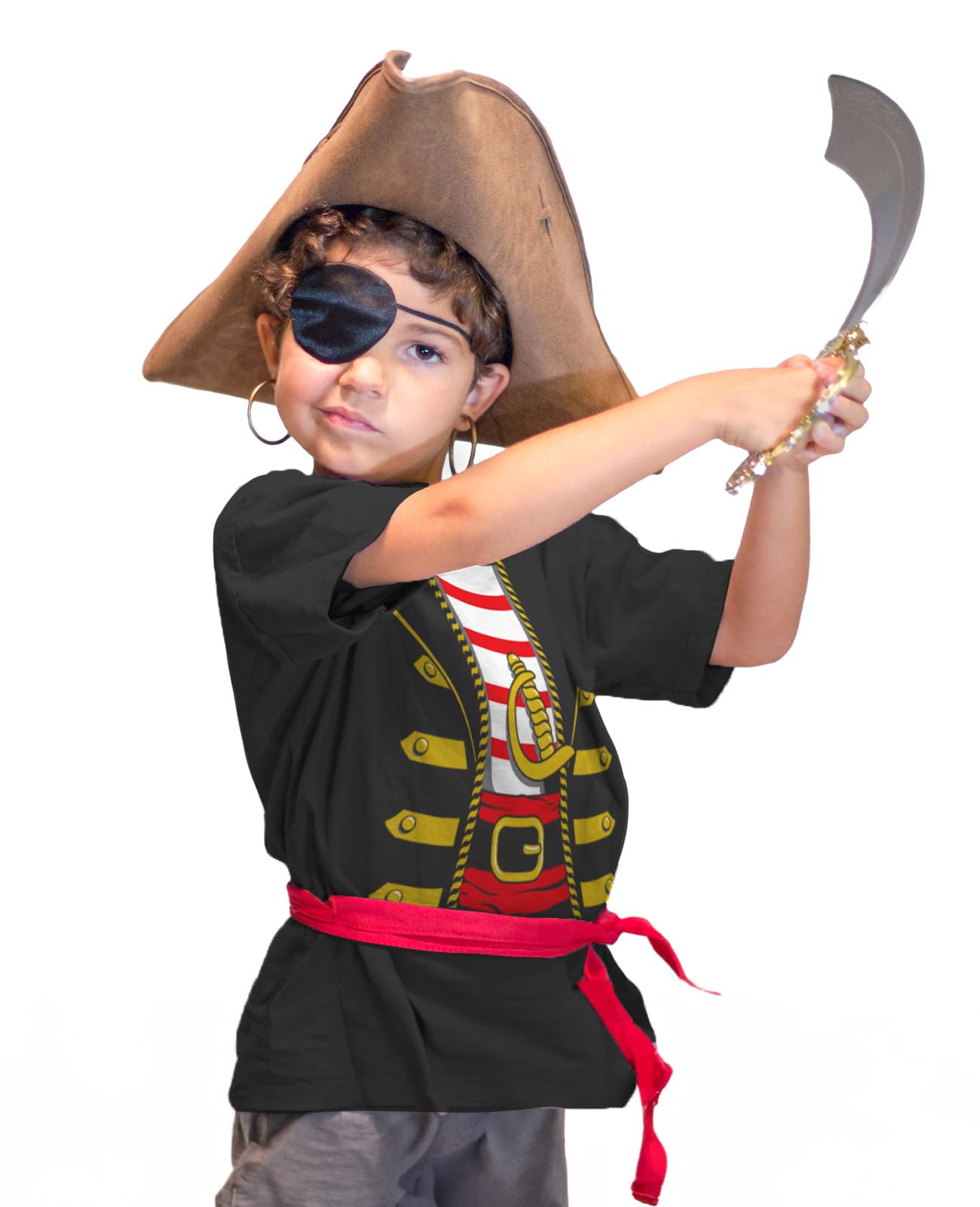 Boys Pirate Shirt Buccaneer Costume Infant And Toddler Kids Halloween Shirts 3T Black