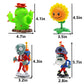 JHESAO 8 PCS Plants and Zombies Toys Action Figures Zombies PVZ Toys Set 1 2 Series Great Gifts for Kids and Fans Birthday and Christmas Party