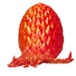 AUMEILLER 3D Printed Flying Dragon Egg,Crystal Dragon Fidget Toy in Egg,Executive Desk Toys-Laser Red