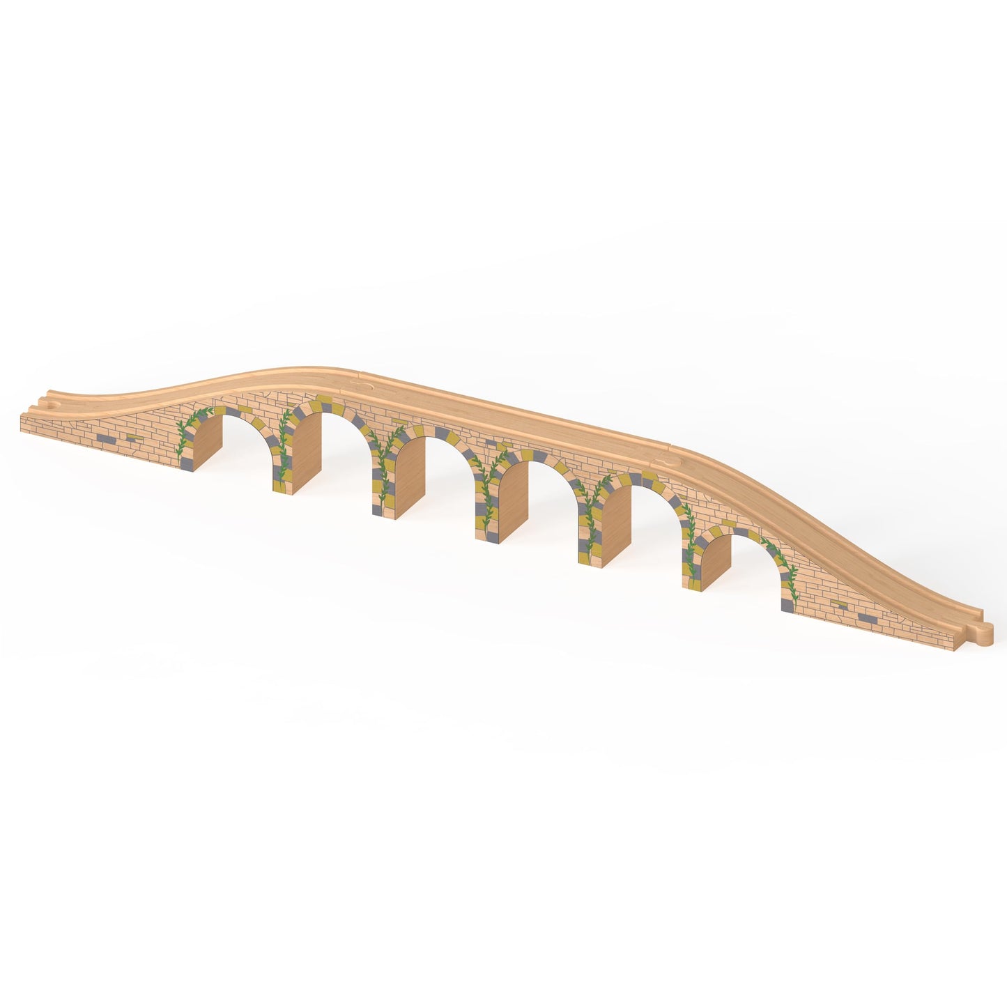 Orbrium Toys Wooden Viaduct Bridge for Thomas & Brio Trains - One Size, Model ORB-B-010