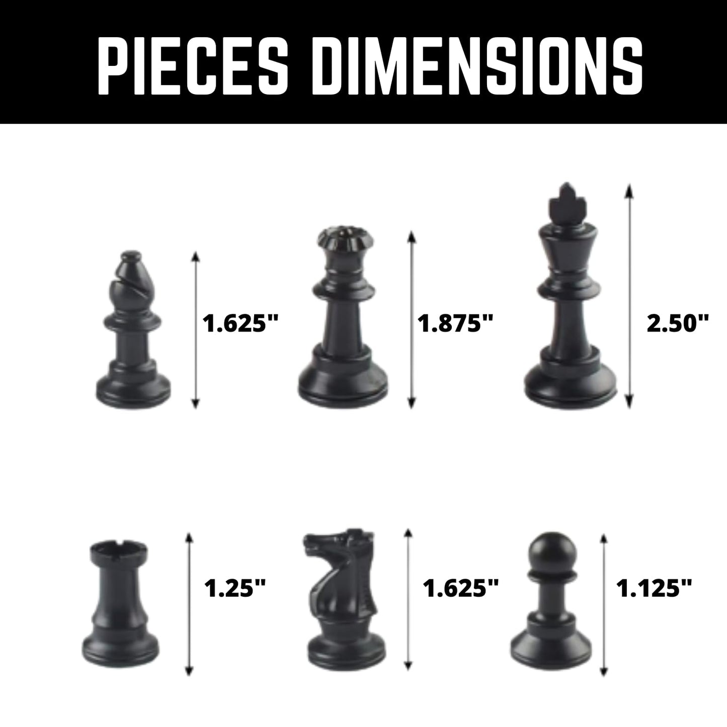 Getorium Tournament Chess Set: Portable And Professional Set With Travel Portable Plastic Tube Roll. Plastic Staunton Chess Piec