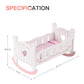 Robud Wooden Baby Doll Crib, Baby Doll Bed Toys, Fits Up To 18 Inch Doll Accessories