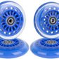 AOWISH Ride on Swing Twist Wiggle Car Polyurethane Replacement Wheels w/Bearings ABEC-9 (2 Front Wheels with Convex Hub, 2 Rear 