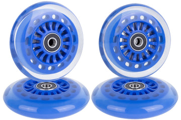 AOWISH Ride on Swing Twist Wiggle Car Polyurethane Replacement Wheels w/Bearings ABEC-9 (2 Front Wheels with Convex Hub, 2 Rear 