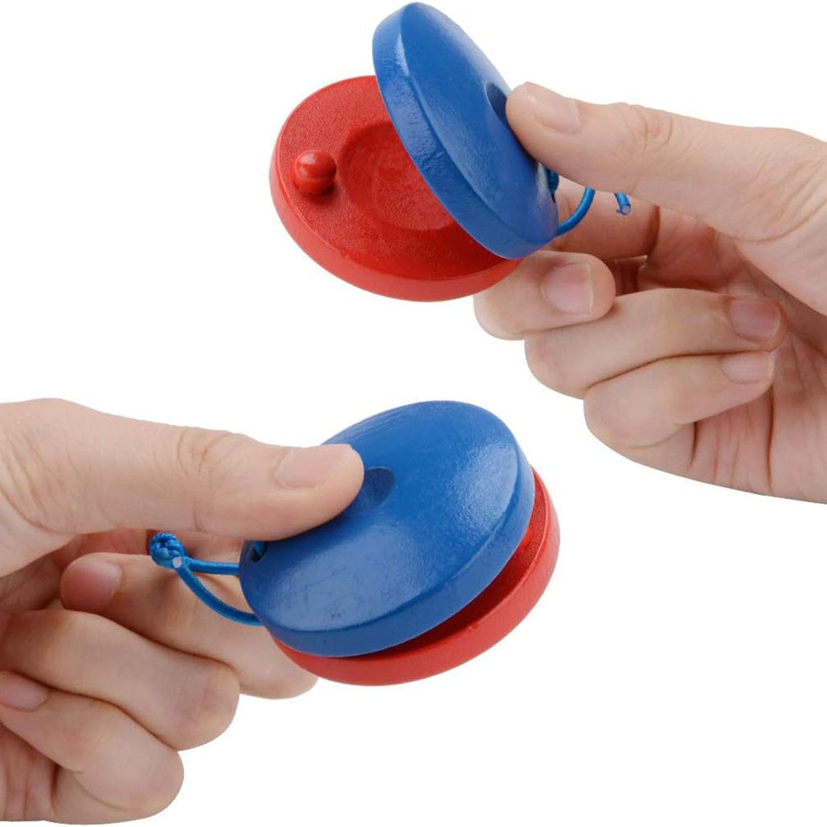 Fashion My Day 12Pcs Wood Castanets Music Educational Clapper Board For Children Kids Adults