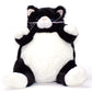 Unipak Black And White Plumpee Cat Plush Toy 9 Inches Tall