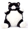 Unipak Black And White Plumpee Cat Plush Toy 9 Inches Tall