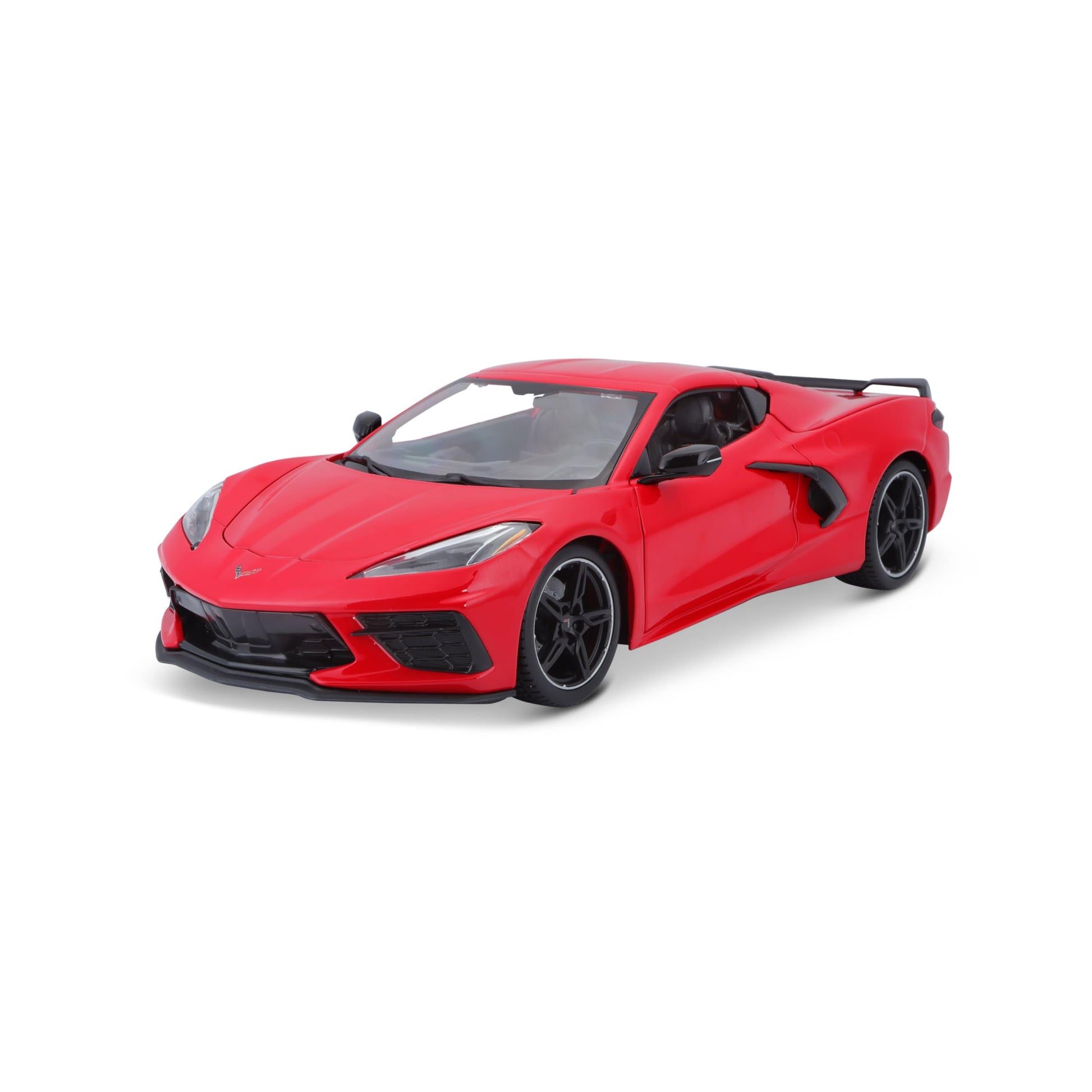 Maisto 2020 Chevrolet Corvette Stingray C8 Dark Gray Metallic with Racing Stripes 1/18 Diecast Model Car