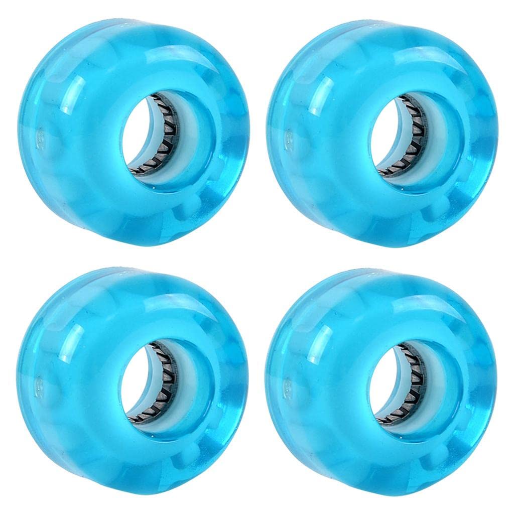UJEAVETTE Skateboard Wheels Glow Flash Cruiser Longboard Light Up Wheels 78a Blue