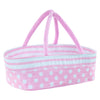 Babeside Reborn Baby Dolls Bassinet Foldable Baby Doll Crib Bed Soft Doll Carrier Doll Accessories With Handle For 17-22 Inch Baby Dolls Girls (Pink)