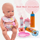 Baby Doll Accessories Magic Bottle Set - 11 Pieces Doll Feeding Pretend Playset With Disappearing Milk & Juice Bottles, Pacifier