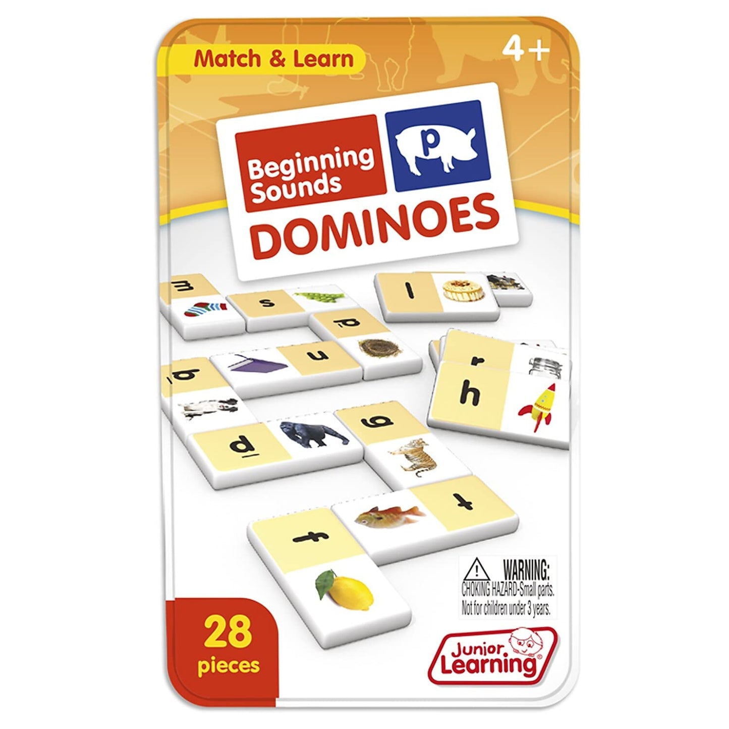 Junior Learning Jrl492-2 Beginning Sounds Dominoes - 2 Each