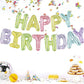 Toniful Happy Birthday Balloons Banner 16 Inch Mylar Foil Letters Birthday Sign Bunting For Girls Boys Kids & Adults Birthday De