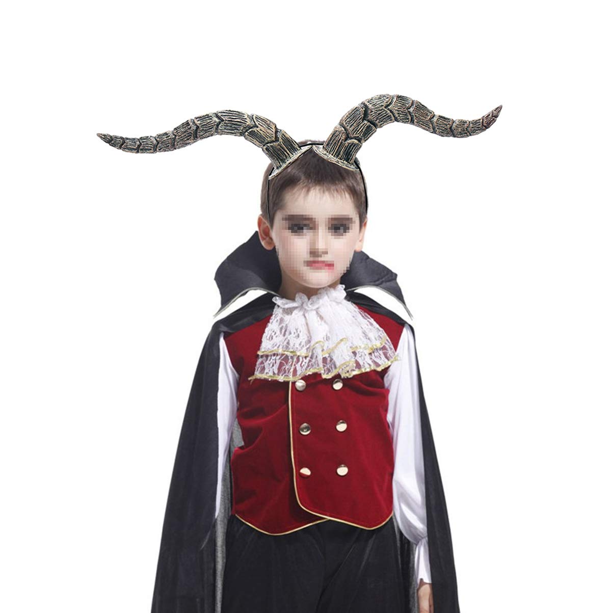 STOBOK 1 Pc Halloween Horns Headband Sheep Horn Hoop Cosplay Fancy Dress Photo Props Hair Accessory or Christmas Halloween Easte