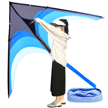 Kaiciuss American Flag Delta Kite For Kids & Adults Easy To Fly Large, The Easiest Single Line Beach Kite, It Comes With 300Ft String Kite Handle