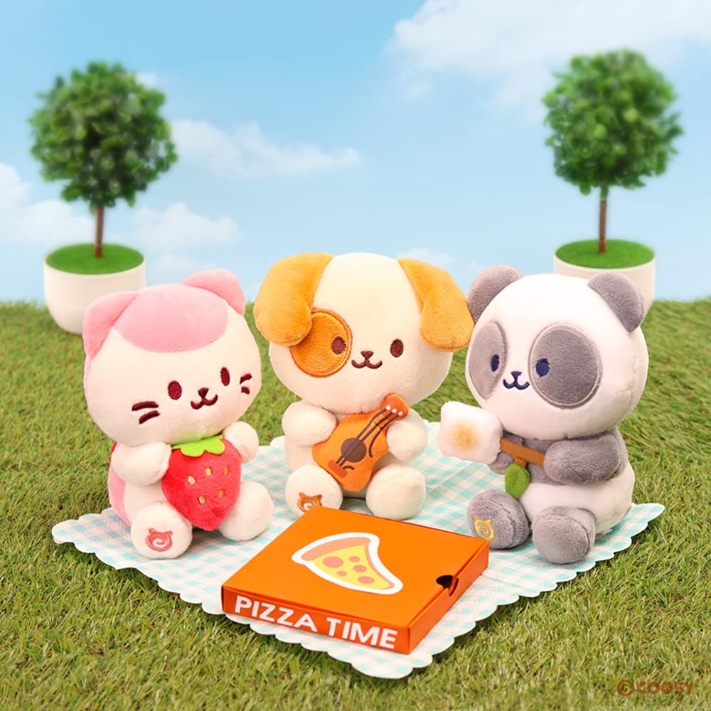 Anirollz Stuffed Animal Plush Toy – 6' Small Sitting Plush Doll Soft, Squishy, Warm, Cute, Comfort, Safe Birthday Kitty Cat Character With Strawberry Kittiroll