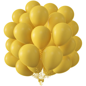 Kalor 12 Inch Lemon Yellow Balloons, 50 Pcs Latex Helium Balloons For Kid'S Birthday Party, Baby Shower, Wedding, Graduate Party Decorations