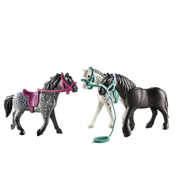 Playmobil Horse Trio Model 70999 - Plastic Knabstrupper One Size фигурка