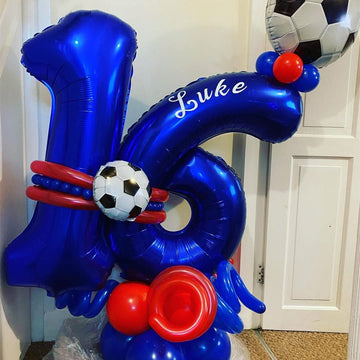 Navy Blue 16 Balloon Numbers,40 Inch Dark Blue 16 Or 61 Birthday Balloons Large Foil Mylar Balloons Number 16 For Birthday Party Anniversary Decorations