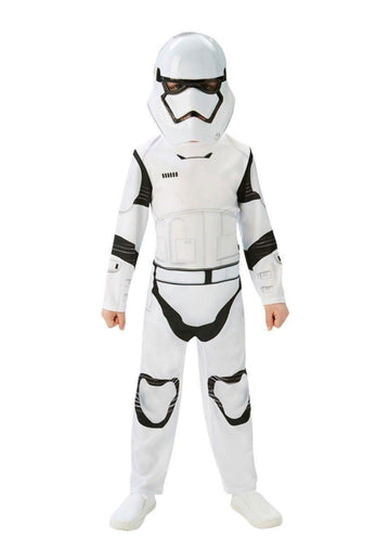 Storm Costume Trooper Mask Kids Jumpsuit Helmet Full Sets Empire Outfits Role Play Halloween Accessories (White, Large)