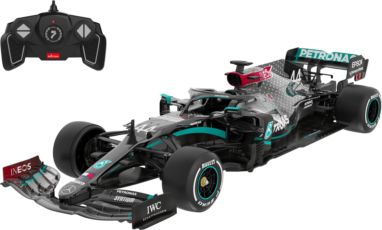 Rastar 98500 1/18 Mercedes Rc Car - Officially Licensed Mercedes-Amg F1 Remote Control Car For Play And Display - Ideal Gift For