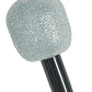Beistle Silver and Black Glittered Microphone