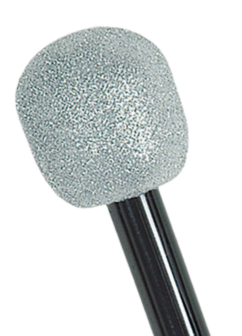 Beistle Silver and Black Glittered Microphone
