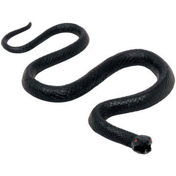 Realistic Black Small Rubber Snake - 9.5' X 5' (Pack Of 1) - Perfect For Pranks, Props, Or Decor