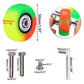 OwnMy Luggage Replacement Wheels Set, 50mm Colorful Rubber Swivel Casters, 4 Pack, Model TL