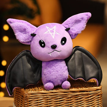 Natureman Bat Plush Stuffed Animal Toy, Soft Huggable Doll For Kids, Halloween & Christmas Gift (Purple, 11.8Inch)
