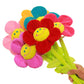 Colorful Plush Flower Bouquet with Bendable Stems, Happy Smiley Face Sunflower Plushie Gift for Kids, Baby Girls & Toddlers (Pin