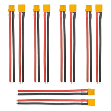 5Pair XT30 Plug Male Female Connector Adapter with 10cm 16AWG Silicone Wire Amass XT30U for RC LiPo Battery FPV Racing Drone