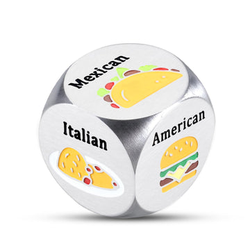 Food Decision Dice for Couple 25th Anniversary Day Gifts for Couple 11th Anniversary Steel Gifts Bridal Shower Gifts Couple Game