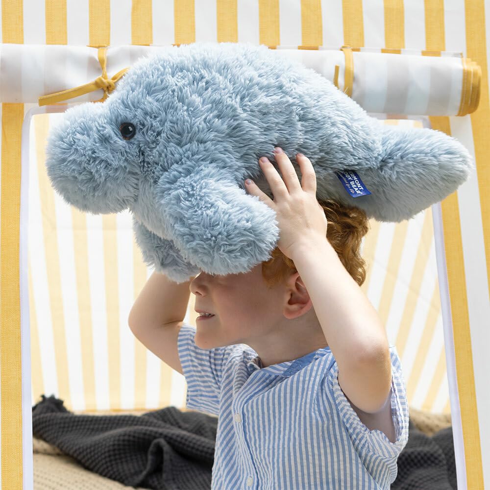 Vermont Teddy Bear Manatee Stuffed Animals - Ocean Stuffed Animal, Gray, 18'