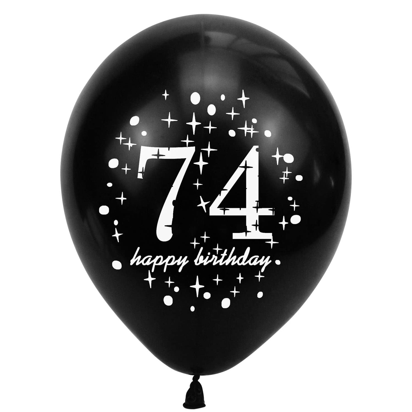 SHUNTAI 74th Birthday Balloons, Gold and Black, 12 Inch Latex Confetti, 15 Pack, 74 Years Old Anniversary Party Supplies