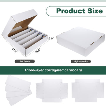 Yexiya 6 Pcs 5000 Count Card Storage Box For Trading And Gaming Cards Card Holders Collector Box Trading Card Organizer For Trad