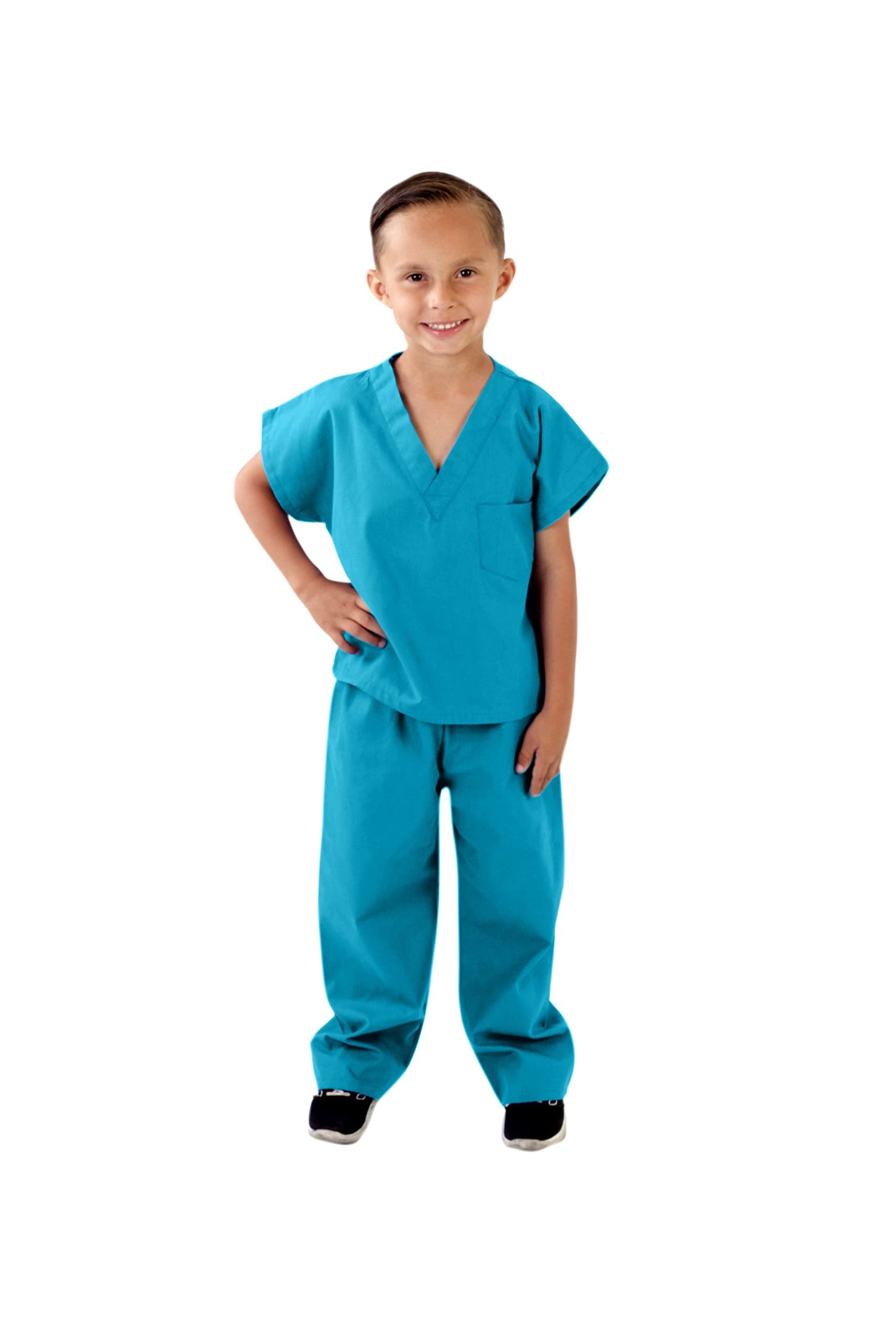 Natural Uniforms Childrens Scrub Set-Soft Touch-Role Play Costume Set (Teal, 2/3)