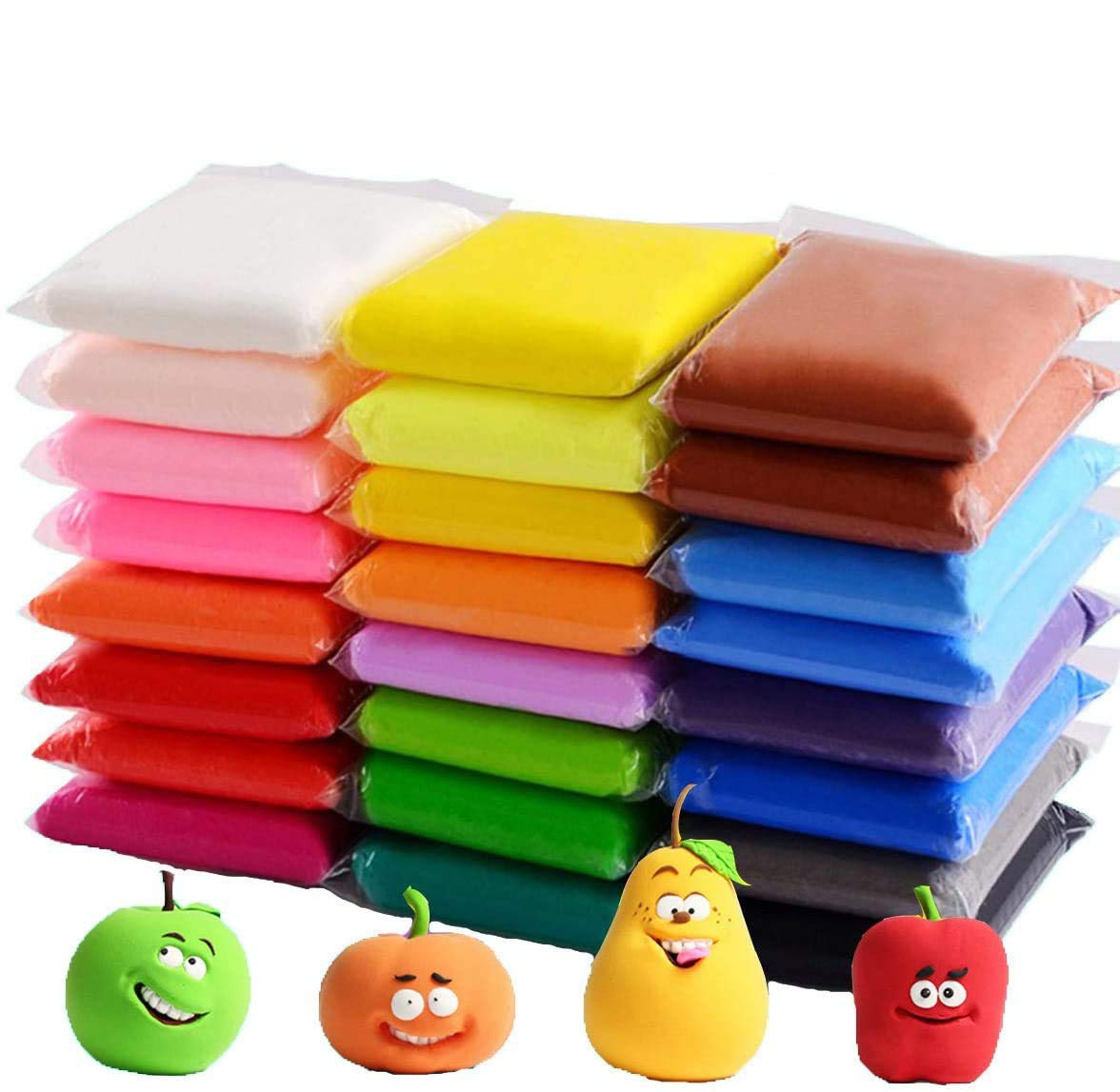 Promote Trader Air Dry Clay, Colorful Children Modeling Soft Clay With Tools, Creative Art Diy Crafts, Perfect Gifts For Kids (2